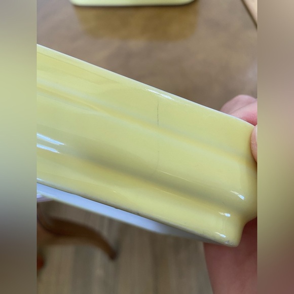 Vintage Westinghouse by Hall China Co Butter Dish Yellow USA MCM Kitchen 50s 60s - Picture 10 of 11